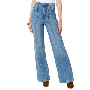 SAM EDELMAN High-Rise Wide-Leg Medium Wash Codie Jeans Size 29